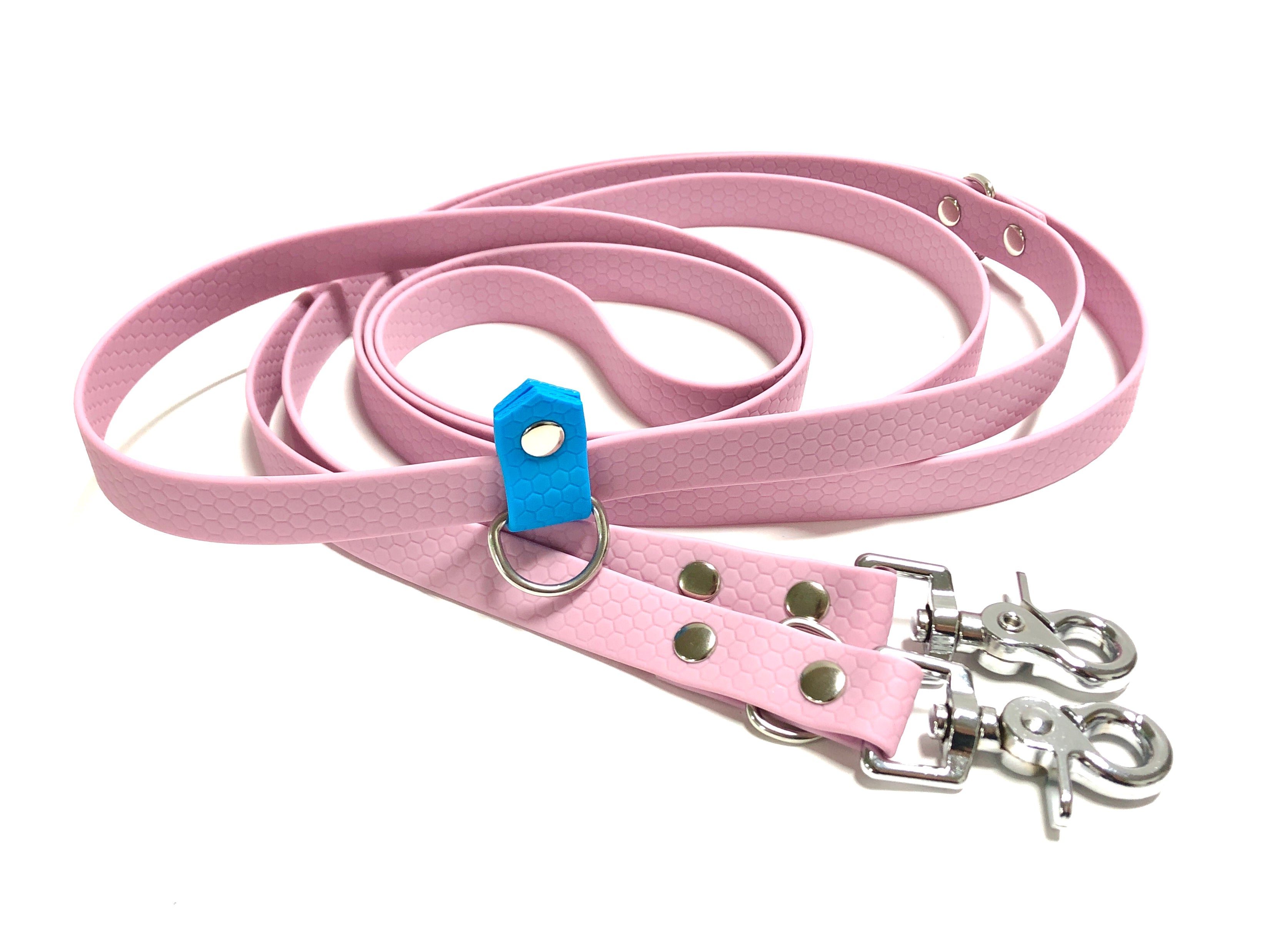 Zweifarbige hands free Leine aus Hexa Gurtband (1,9 cm breit)