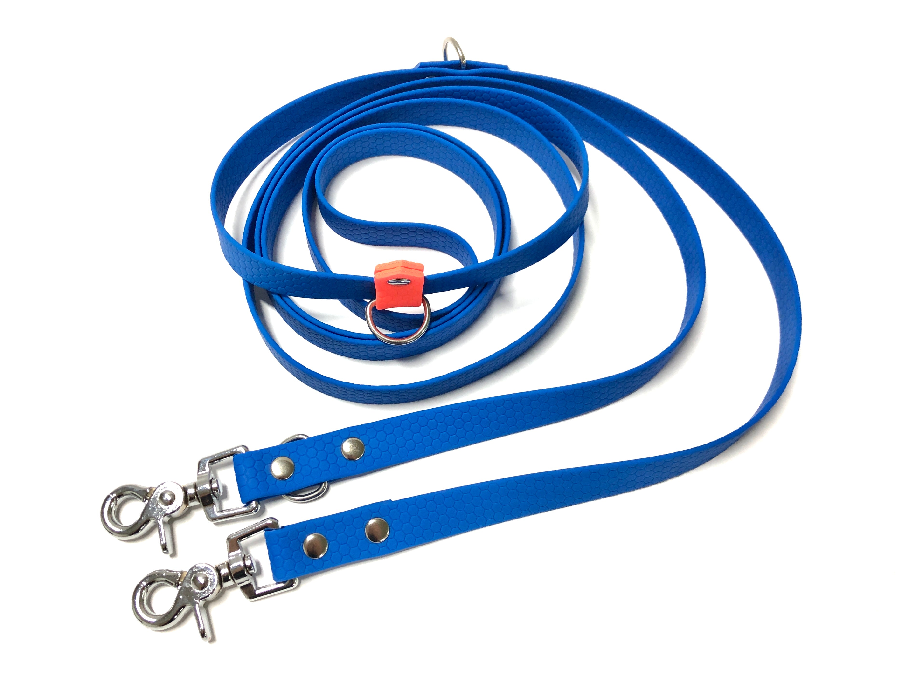Zweifarbige hands free Leine aus Hexa Gurtband (1,9 cm breit)