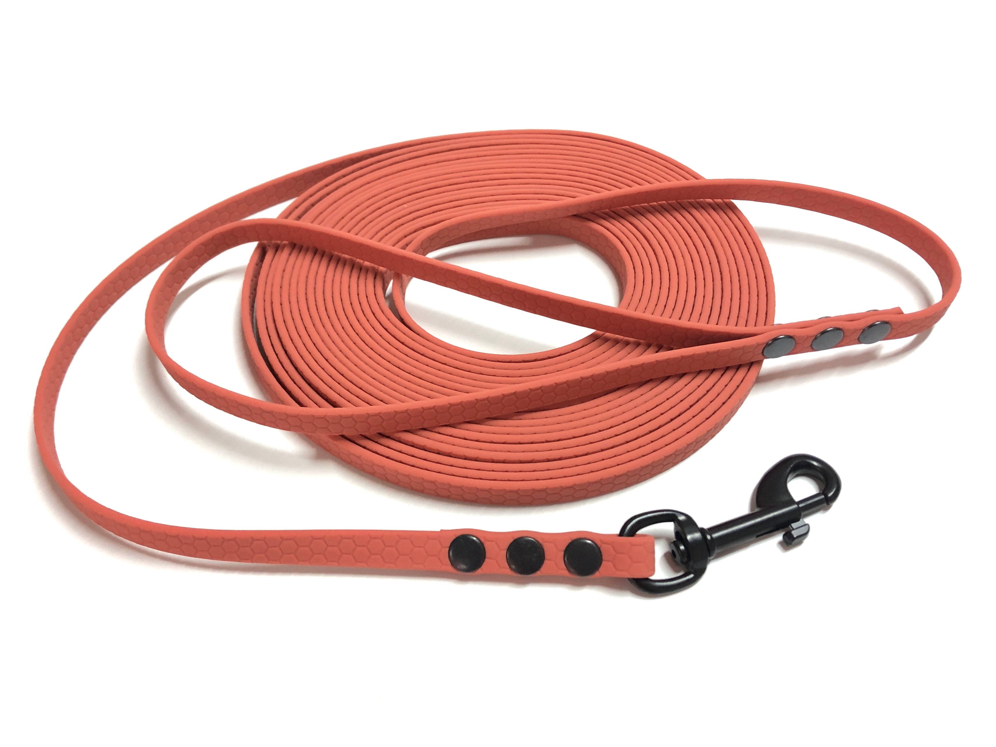 Schleppleine aus Hexa Gurtband, ideal zum Mantrailing (1,3cm breit)