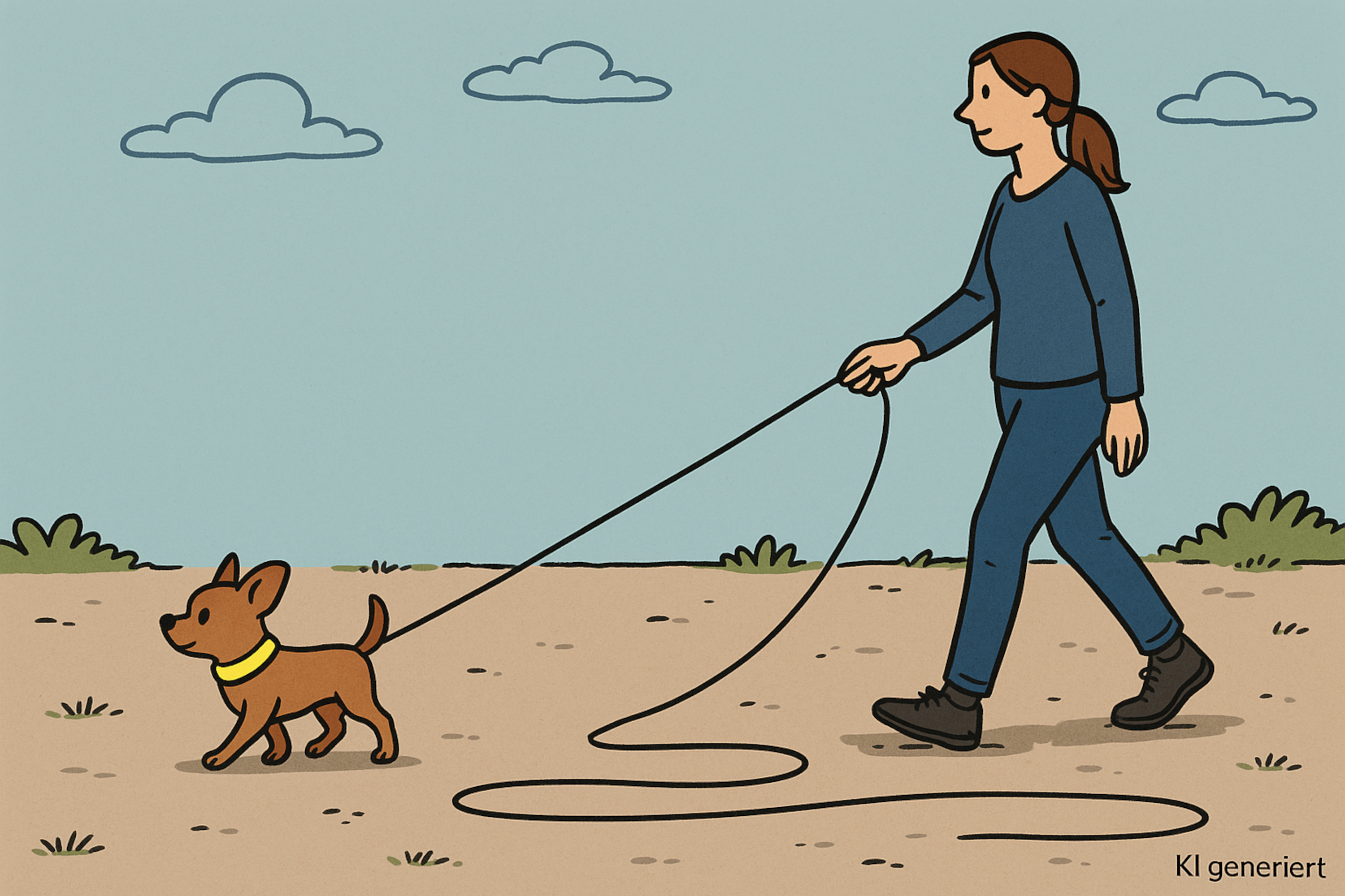 Schleppleine aus Biothane (0,9 cm breit)