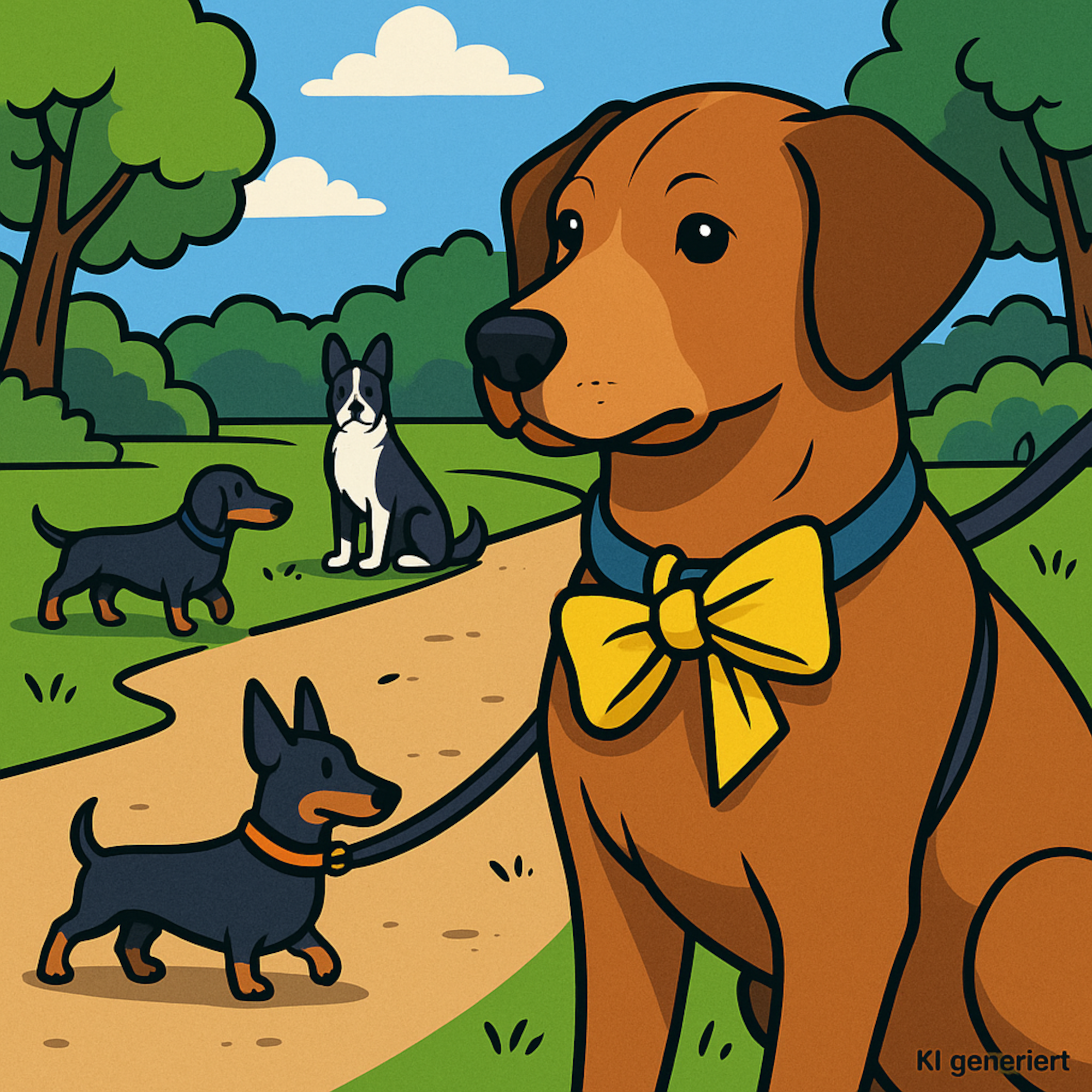 Gelbe Schleife für Hunde, 1,3cm Band,  Hund braucht Abstand, Yellow Dog